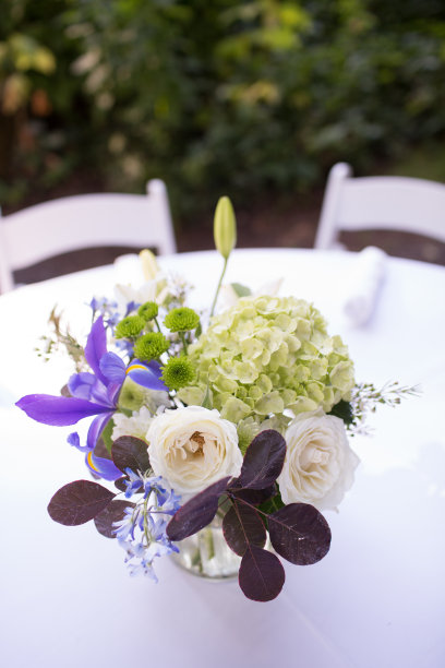 紫色花卉中心图片下载