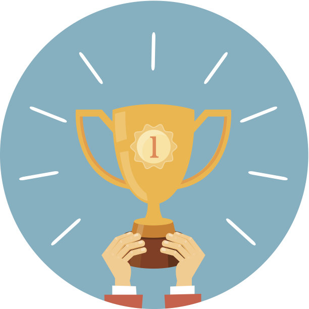 奖杯，手捧优胜者奖杯图片下载