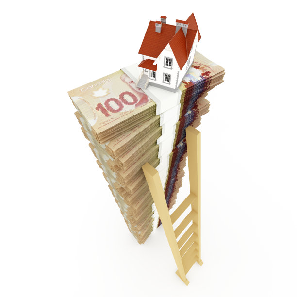 带梯子和房子的加元堆图片下载