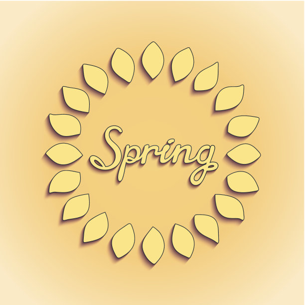 阳光春天卡片设计图片下载