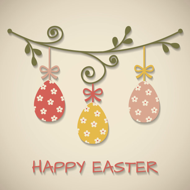 彩色背景彩蛋的复活节卡片。图片下载