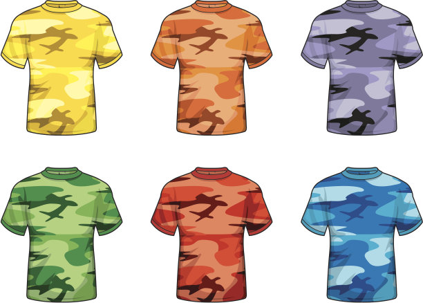 彩色迷彩衬衫图片下载