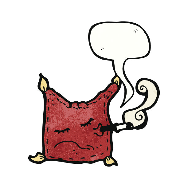 卡通靠垫脸吸烟图片下载