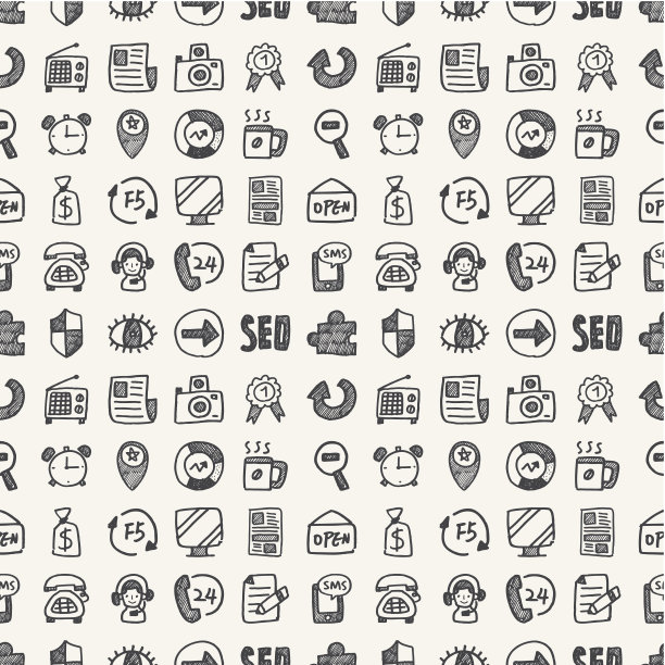 无缝涂鸦网页图案图片下载