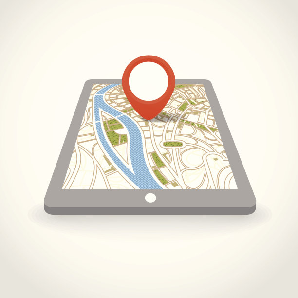 具有抽象城市地图视角的现代小工具图片下载