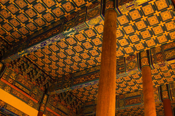 中国古代庙宇内部建筑图片下载