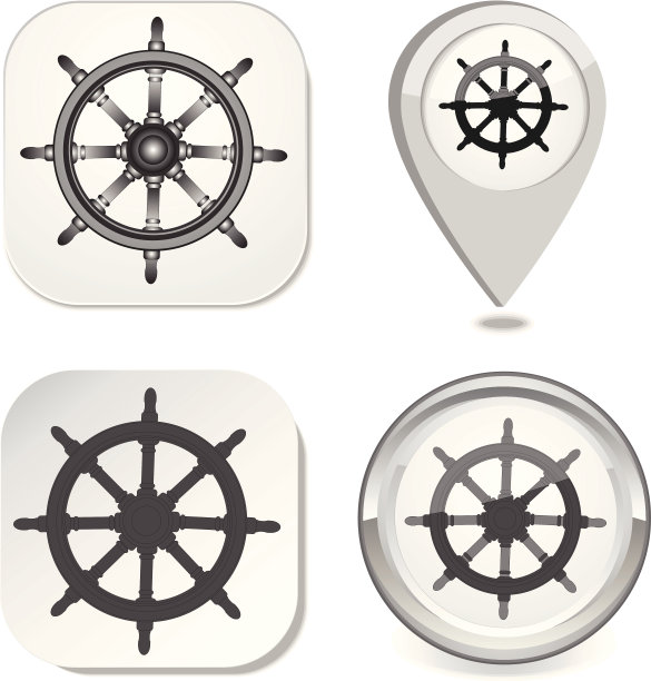 船舶舵轮图标图片下载