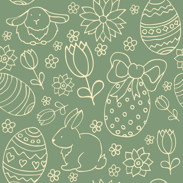 复活节矢量模式图片下载
