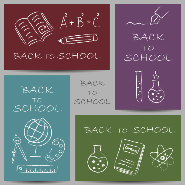 回到学校在横幅上涂鸦图片下载