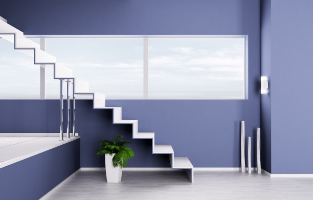 有楼梯的房间的内部图片下载