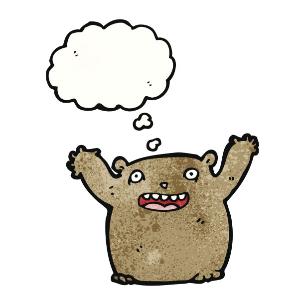 兴奋的卡通熊图片下载