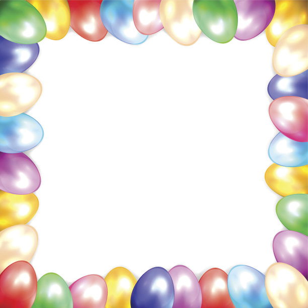 白色背景上的复活节彩蛋图片下载