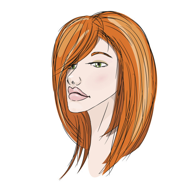 漂亮的红发小女孩图片下载