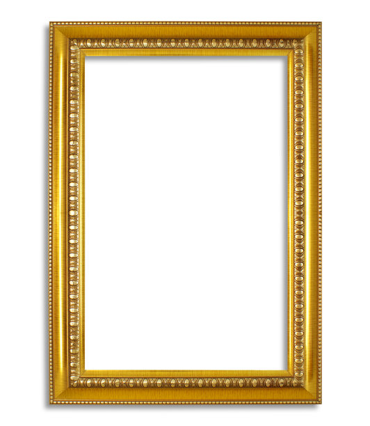 金色框架孤立在白色背景图片下载