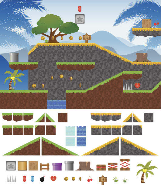 平台游戏热带图片下载