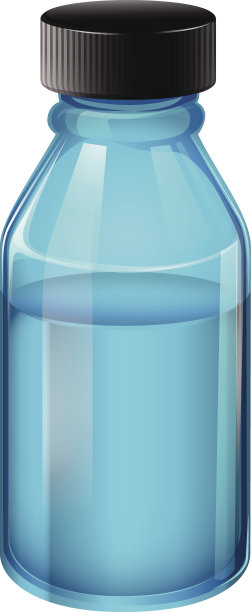 蓝色透明药瓶图片下载