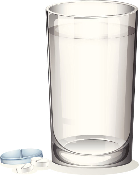 药片和一杯水图片下载