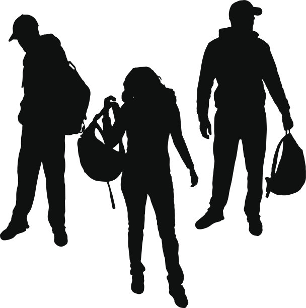 矢量剪影的人。图片下载