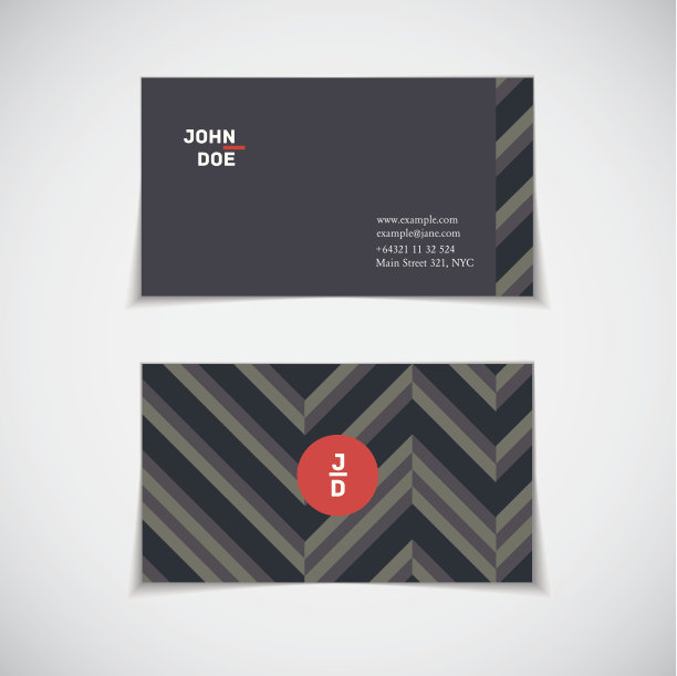 名片，正面和背面图片下载