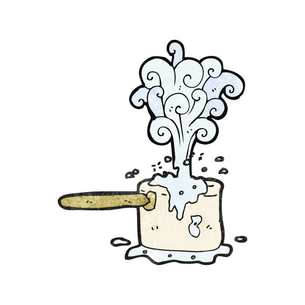 卡通冒泡平底锅图片下载