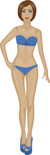 穿着泳装的优雅女子图片下载