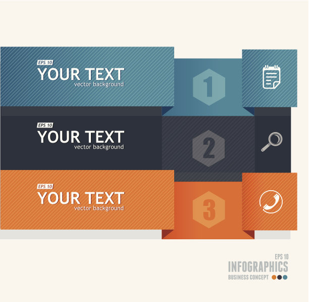 矢量文本框，信息图形选项横幅图片下载