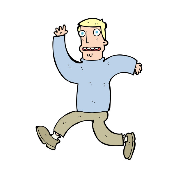 卡通害怕男人图片下载