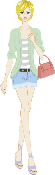 美女插画素材ID：109035430