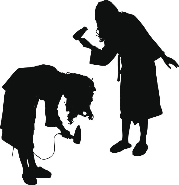 一个女人的矢量剪影。图片下载