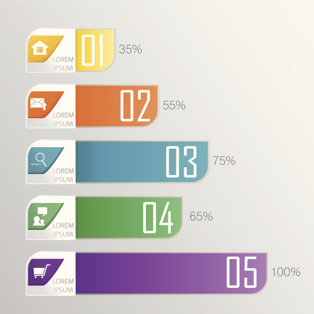 丝带。信息图表设计图片下载