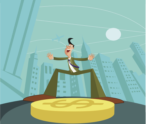 商人与美元素材图片