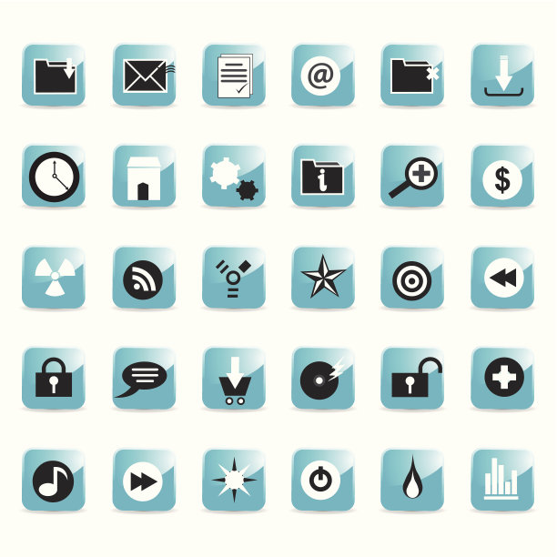 Web图标和符号向量集图片下载