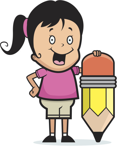 女孩的铅笔图片下载