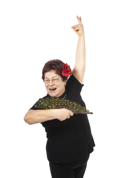 唱歌的老妇人的肖像图片下载