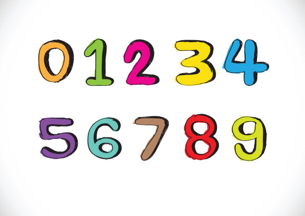 手绘的数字图片下载