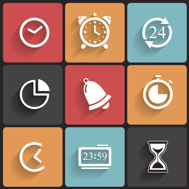 时间图标和符号。图片下载