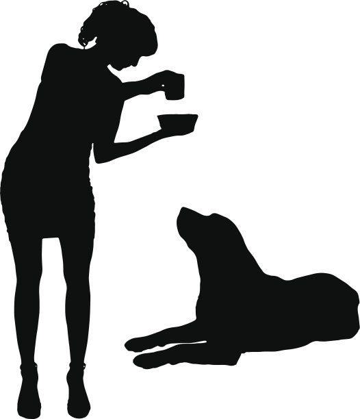 一个女人的矢量剪影。图片下载