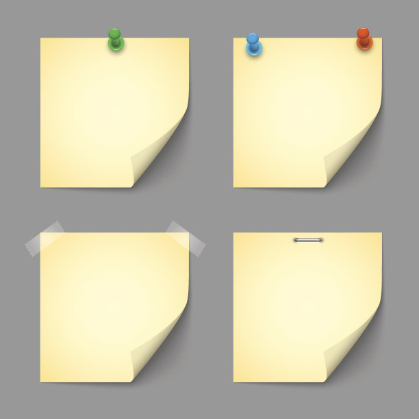 黄色告示纸，带别针和威士忌图片下载
