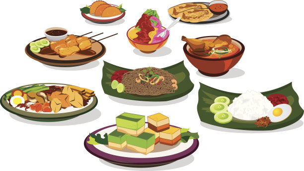 马来食物素材图片
