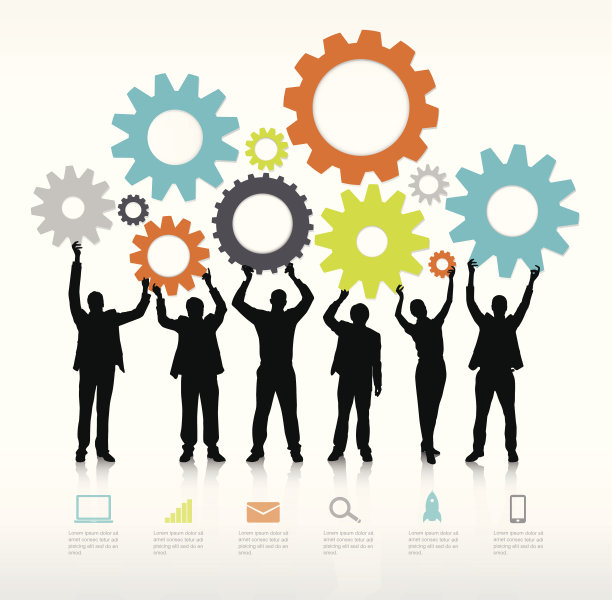 商业团队合作的矢量图片下载