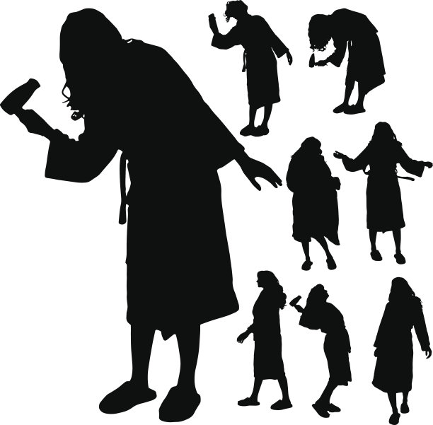 一个女人的矢量剪影。图片下载