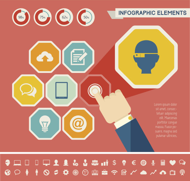 IT行业信息图表元素图片下载