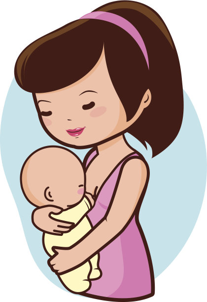 母亲母乳喂养婴儿图片下载