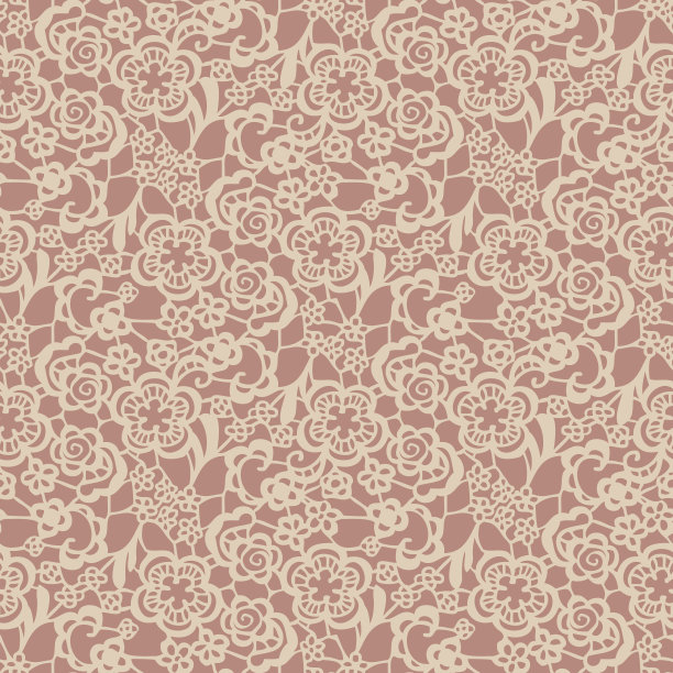 花边无缝图案与花图片下载