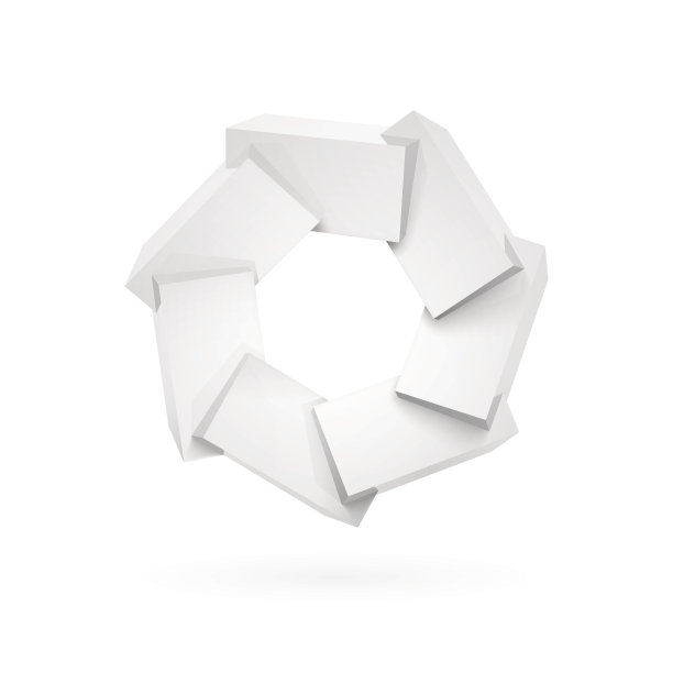 加入白色闪亮的塑料立方体图片下载