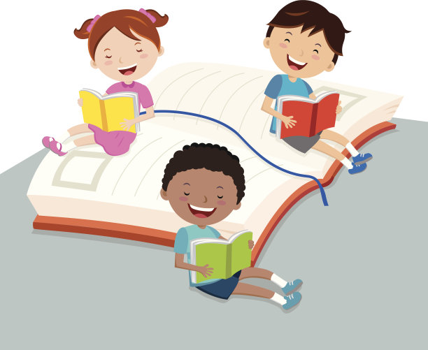 孩子们读书素材图片