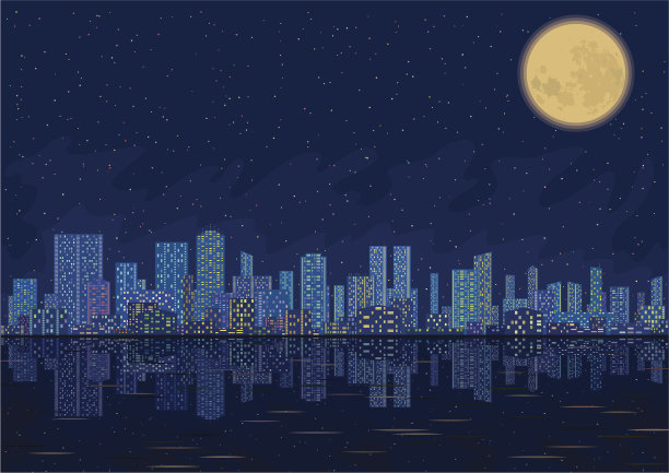 夜间城市景观图片下载