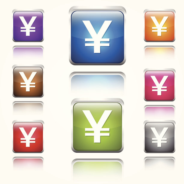 日圆圆角光滑矢量网页图标按钮设置图片下载