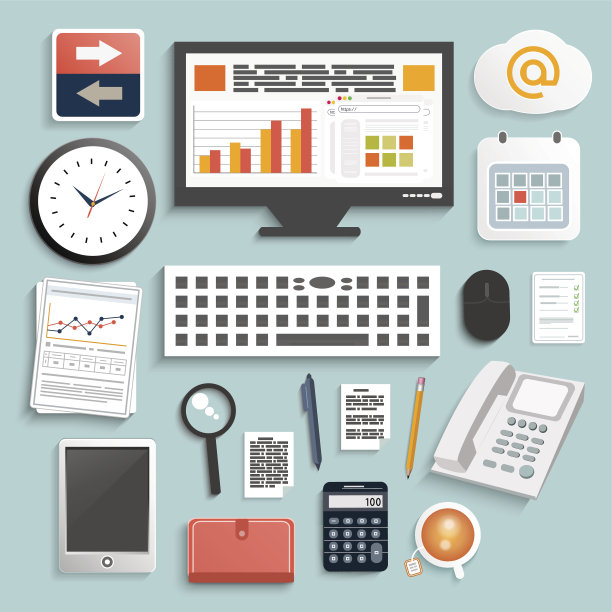 商业和办公室元素的集合图片下载