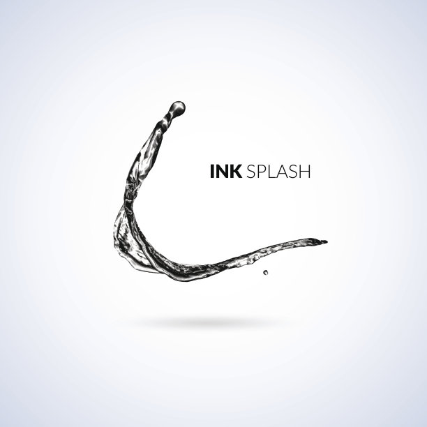 黑墨油漆或油渍隔离在白色上图片下载